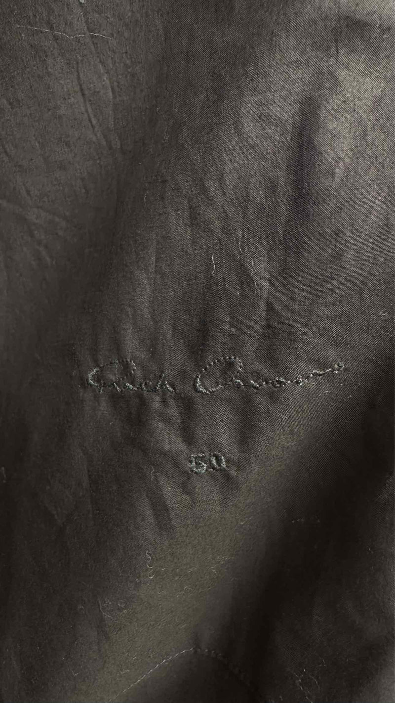 Rick Owens Leather Bomber Jacket