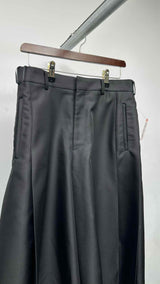 Comme Des Garcons Back-pleated Long Wide Shorts