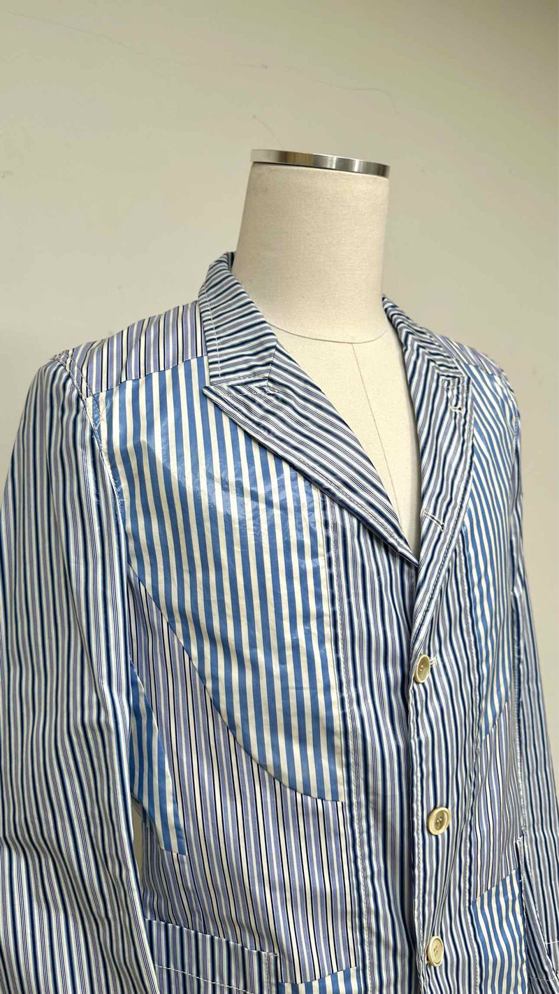 Comme Des Garçons Shirt PVC-Covered Stripe Jacket