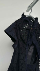 Sacai N/S Lace Backless Oversized Blouse