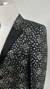 Saint Laurent Star-jacquard Tuxedo Jacket