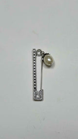 Alexander McQueen Crystal and Pearl Safety Pin Brooch