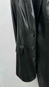 Anne Fontaine Leather Blazer Jacket