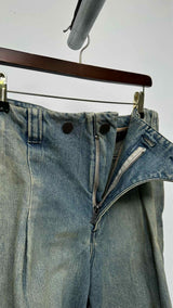 Devoa Stained Baggy Jeans
