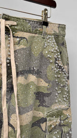 Vale Solja Glitter Pearl Camo Cargo Shorts