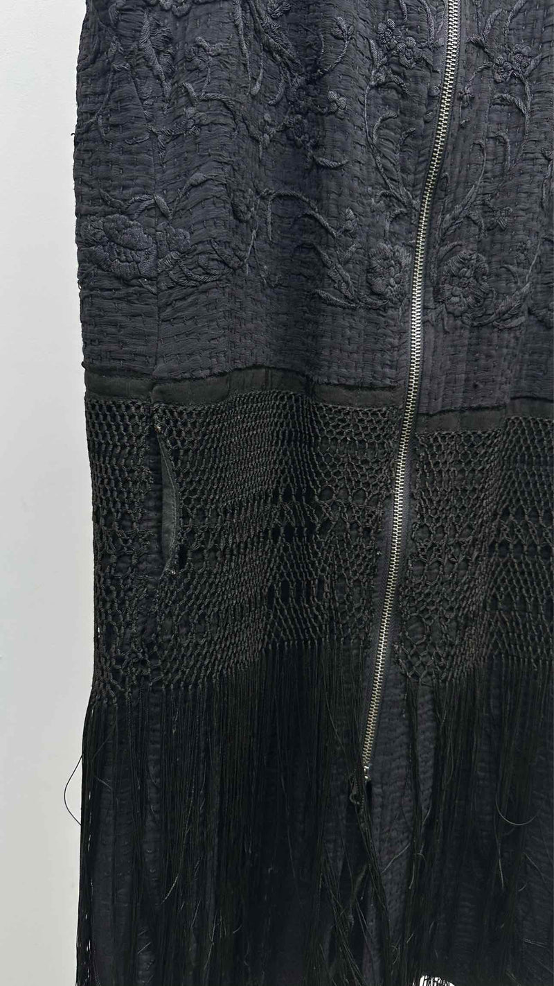 By Walid Embroidered Fringe Gilet