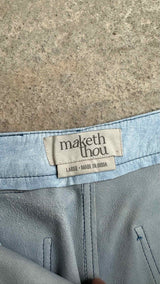 Maketh Thou Wide Leather Cargo Pants