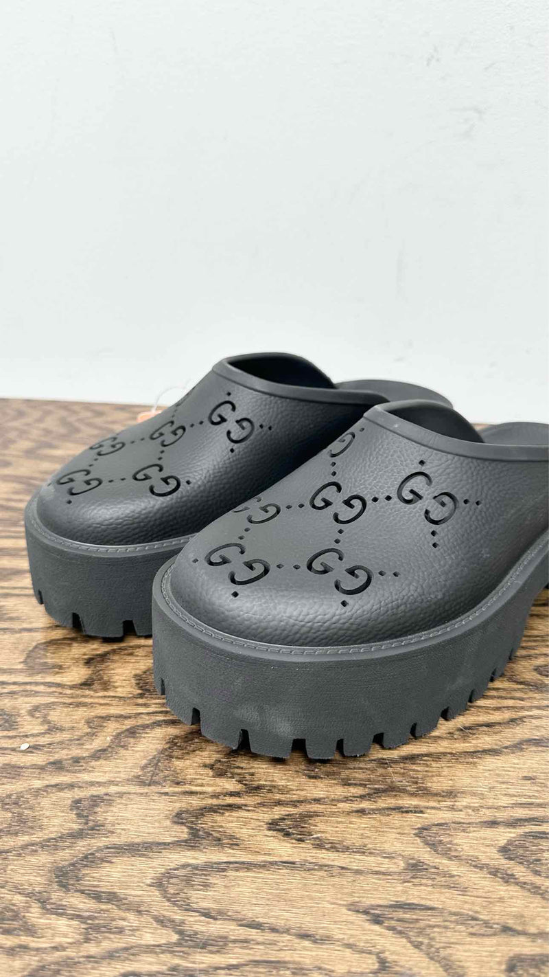 Gucci GG Monogram Perforated Elea Sandals