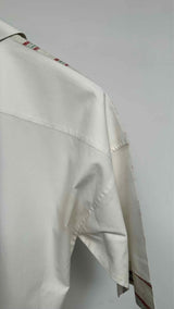 Homme Plisse Stripe Polo Shirt