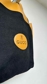 Gucci Felt Leather Logo Tote Bag