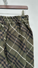 Burberry Plaid Linen Wide Pants