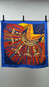 Hermes Cuis Du Desert Printed Silk Scarf