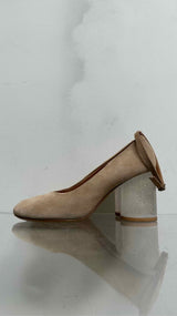 Margiela Glitter-heel Suede Pumps