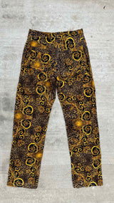 Versace Jeans Couture Leopard Baroque Velvet Flare Pants