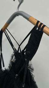 Noir Kei Ninomiya N/S Tulle Twist Suspender Wrap Top