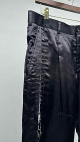 Comme Des Garçons Satin Cut-out Wide Pants