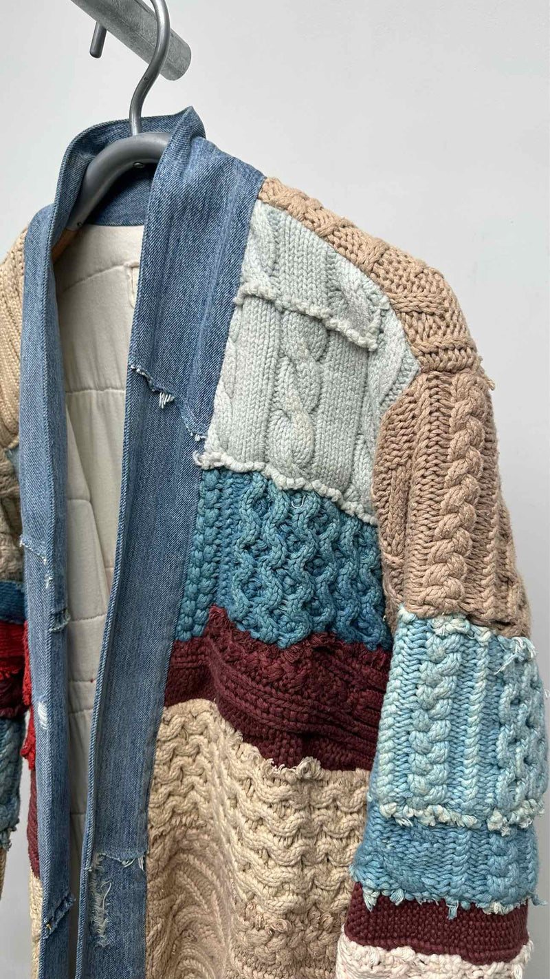 Greg Lauren Reconstructed Knit Docking Haori Jacket