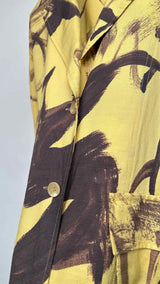 Issey Miyake Blushed Stroke Pattern Oversized Blazer Jacket