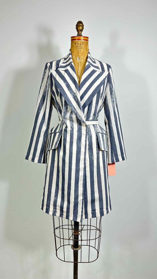 MM6 Stripe Printed Gown Coat