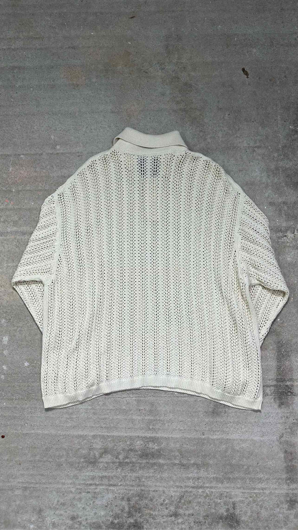 Bode L/S Mesh-knitted Polo Shirt